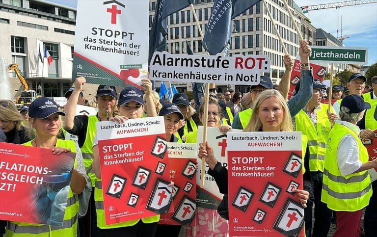 Bolnicama u Njemačkoj prijeti bankrot, zdravstveni radnici na protestima