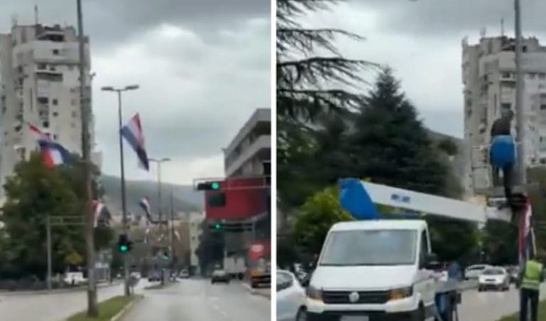 Stotine zastava tzv. Herceg-Bosne okačene u Mostaru uoči izbora