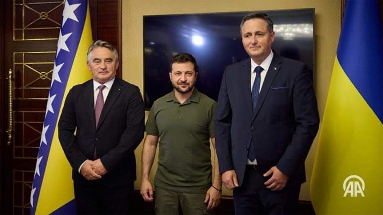Bećirović i Komšić sa Zelenskim u Kijevu, reagovali Dodik i Cvijanović