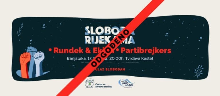 Odgođen koncert “Sloboda rijekama”: Partibrejkers i Darko Rundek & Ekipa 17. septembra u Banjaluci