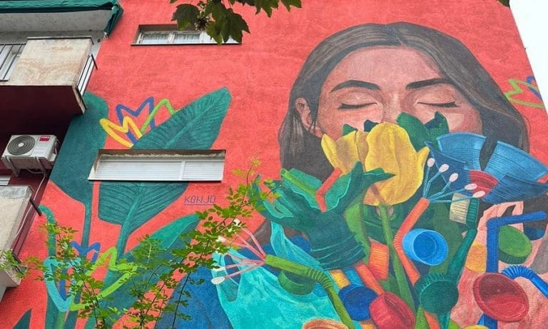 Predstavljen mural koji ukazuje na plastično zagađenje u Banjaluci