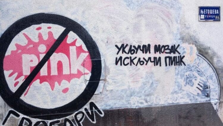 „Isključi Pink, uključi mozak“: Grobari prekrečili Mladićev mural u Beogradu