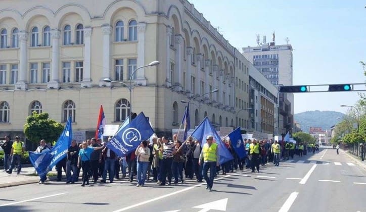 BANJALUKA: Protestno okupljanje povodom Prvog maja – Međunarodnog praznika rada