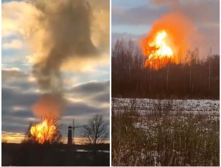 Izbio velik požar u blizini St. Peterburga, eksplodirao plinovod