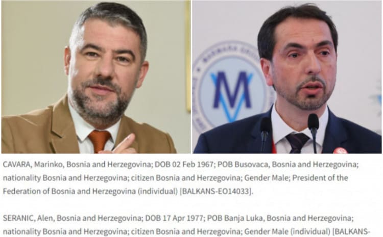 Zbog čega su SAD uvele sankcije Čavari i Šeraniću