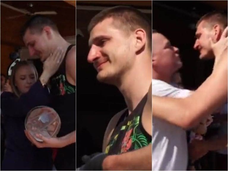 Suze, konji, tamburaši – Jokić primio trofej u štali i zaplakao! VIDEO