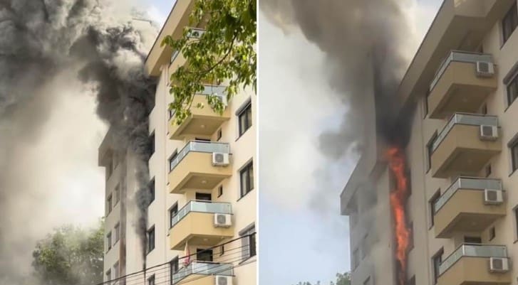 Veliki požar na Ilidži, gori stambena zgrada