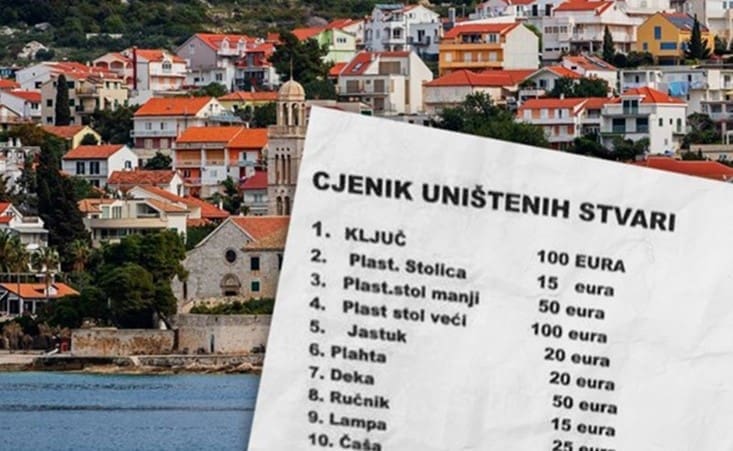 Cjenovnik sa Paga: Uključivanje klime bez znanja vlasnika – 150 evra