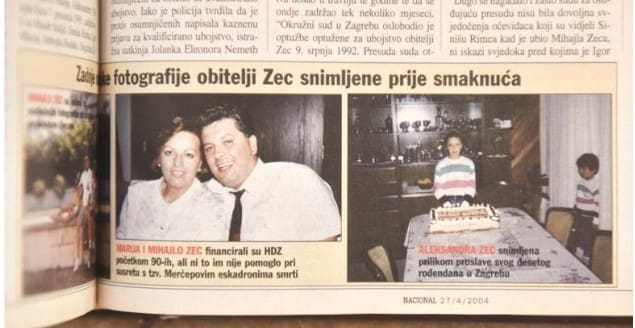 Ubistvo porodice Zec i Hrvatska: „Tad sam vidjela Aleksandru posljednji put”