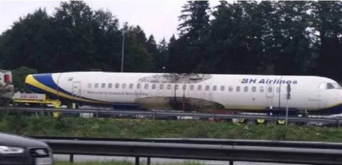 Neslavan kraj: Olupina aviona bh. kompanije na autoputu u Njemačkoj
