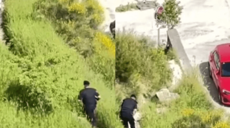 Urnebesan snimak iz Hrvatske: Navijač pobjegao s lisicama, policajac ”na izdisaju”