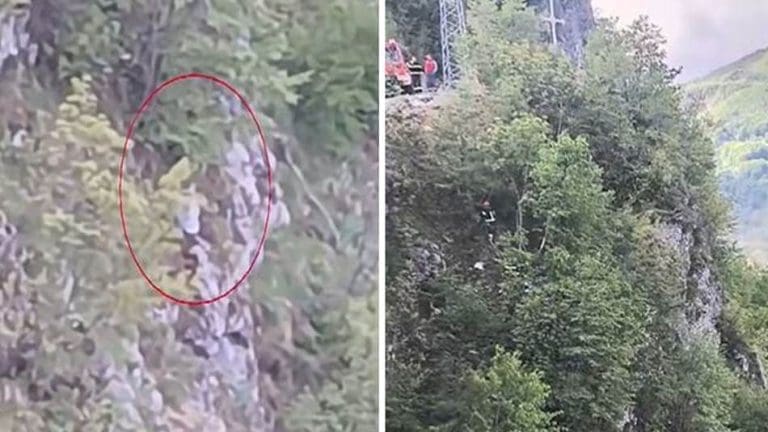 Vozač zamalo završio u ambisu: Cijelu noć visio na dvije grane, vozilo ostalo na drvetu