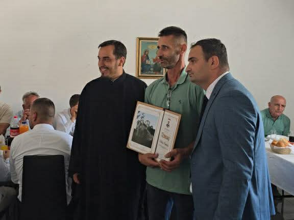 Mevko Berbić dobitnik Vidovdanske povelje kao ktitor pravoslavne crkve
