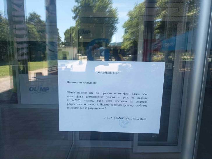 Olimpijski bazen u Banjaluci od danas definitivno zatvorio vrata za sve