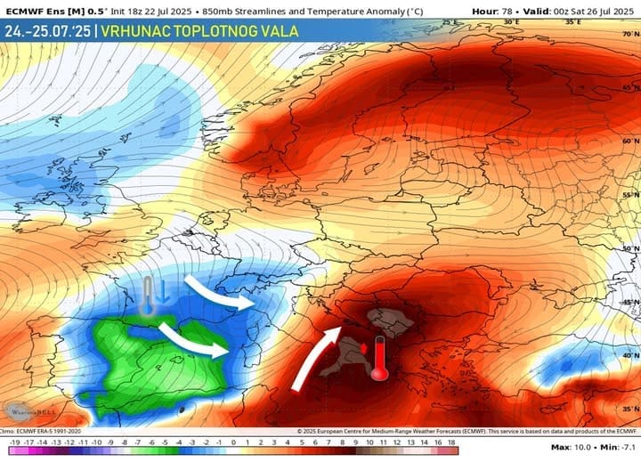 Nastavak vrućina: Ponovo temperature lokalno i do 41 stepen