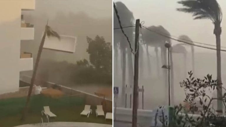 Veliko nevrijeme na španskoj obali: Vjetar nosio ljude u more, pijavica se pojavila iznenada (VIDEO)