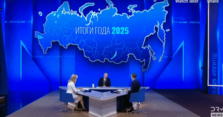 Putinova godišnja konferencija, iza njega ogromna mapa dijelova Ukrajine: EU su razbojnici, Ukrajina ne želi mir