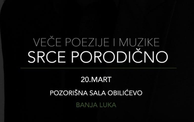 VEČE POEZIJE I MUZIKE “SRCE PORODIČNO”