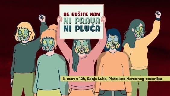 Osmomartovski marš u Banjaluci: „Ne gušite nam ni prava ni pluća!“