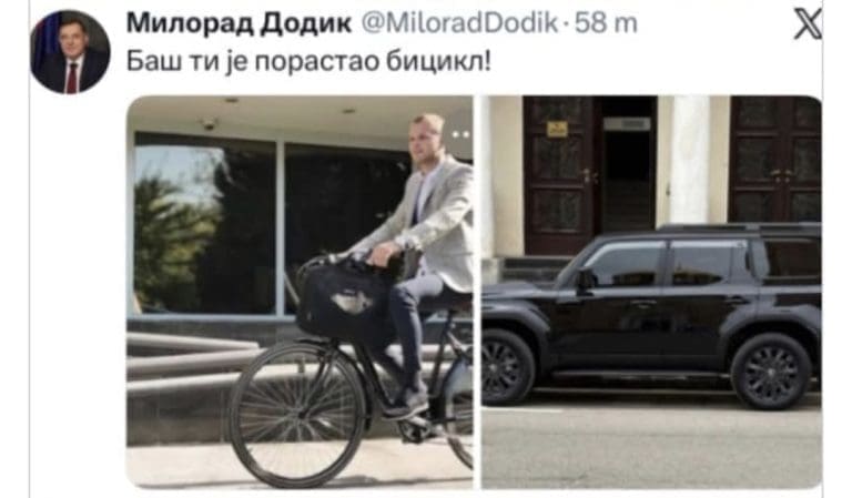 Dodik Stanivukoviću: Baš ti je porastao bicikl! Stanivuković Dodiku: Ako vam ne odumu telefon, nemojte ni izlaziti na izbore