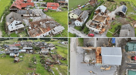 Oluja izazvala veliku štetu u Sloveniji, oštećeno više od 150 objekata