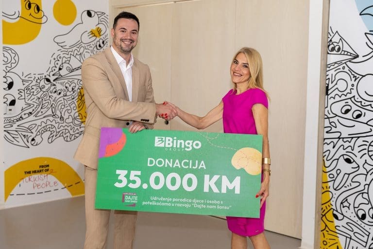 Bingo Group donirao 35.000 KM za unapređenje uslova u Dnevnom centru Udruženja „Dajte nam šansu“